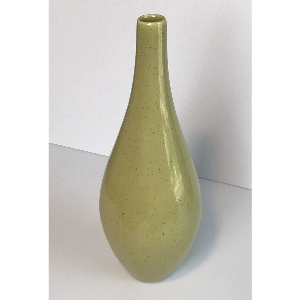 Royal Haeger 2004 Light Green Vase With Dark Speckles 14